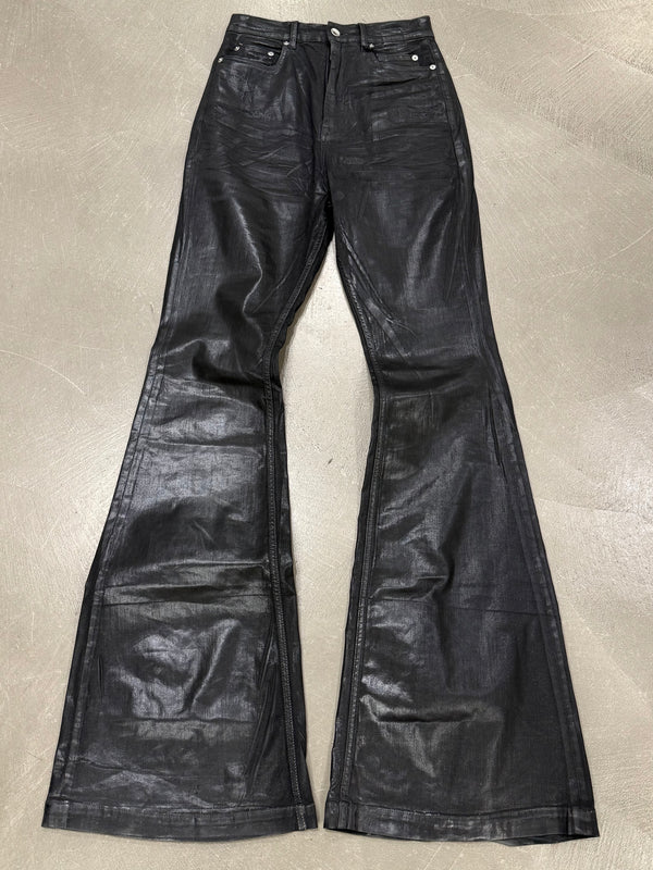 2022 Rick Owens coated “bolans bootcut” pants