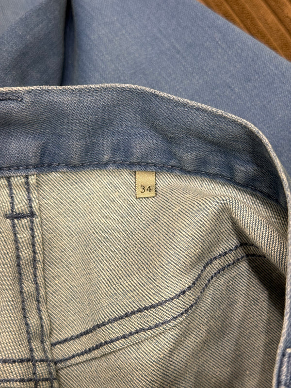 2000s Dior blue faded jeans