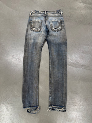 2009 Rick Owens Olmar and Mirta distressed dust denim