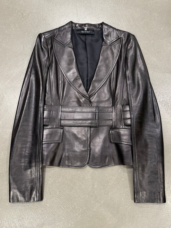 F/W2003 Gucci by Tom Ford corset belted leather jacket