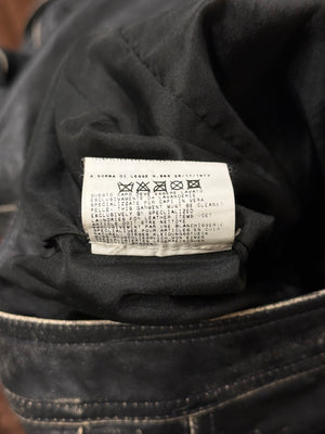2000s Cavalli faded distressed leather jacket