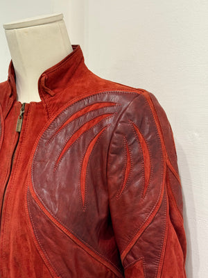 2000s Roberto Cavalli western leather jacket