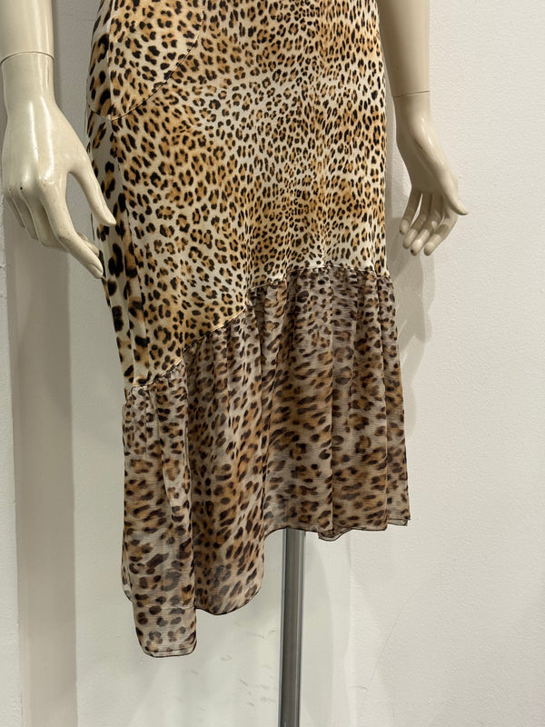 2000s Cavalli leopard print dress