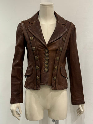 A/W2006 Dolce & Gabbana napoleon leather jacket