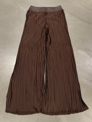2000s Roberto Cavalli hybrid leather waistband wide pants