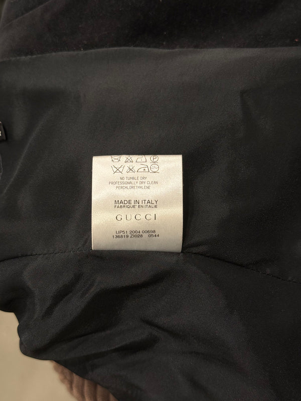 2004 Gucci wrap sleeve tailored velvet blazer jacket