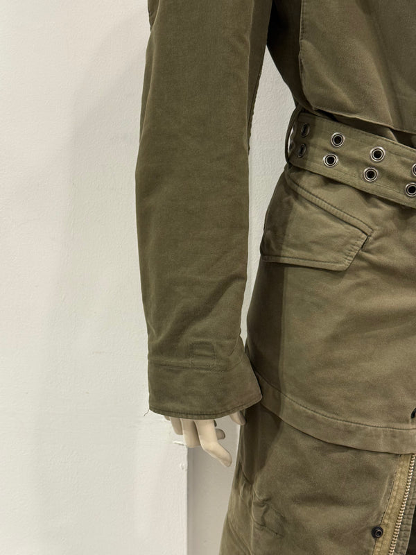 A/W2006 Junya Watanabe deconstructed military coat with belted waist