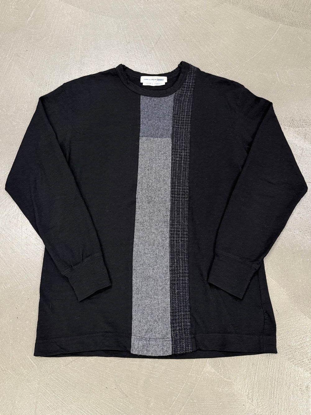 2000s Comme des Garçons panel color-block sweater