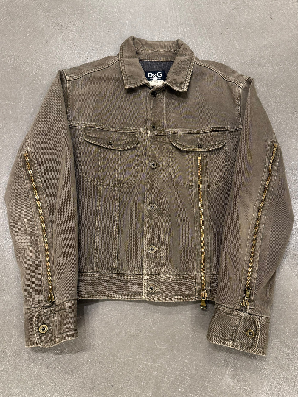 A/W2003 Dolce & Gabbana multi zip denim jacket