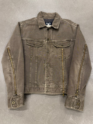 A/W2003 Dolce & Gabbana multi zip denim jacket