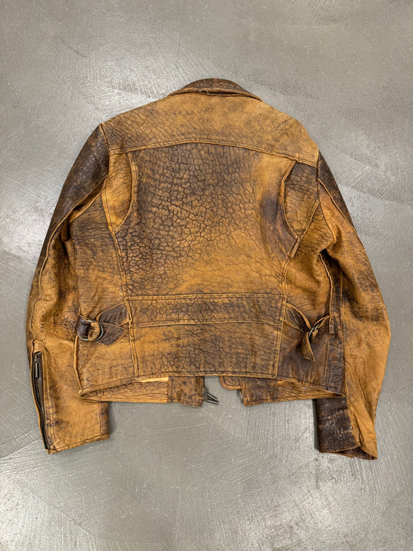 A/W 2005 Roberto Cavalli eroded faded leather jacket