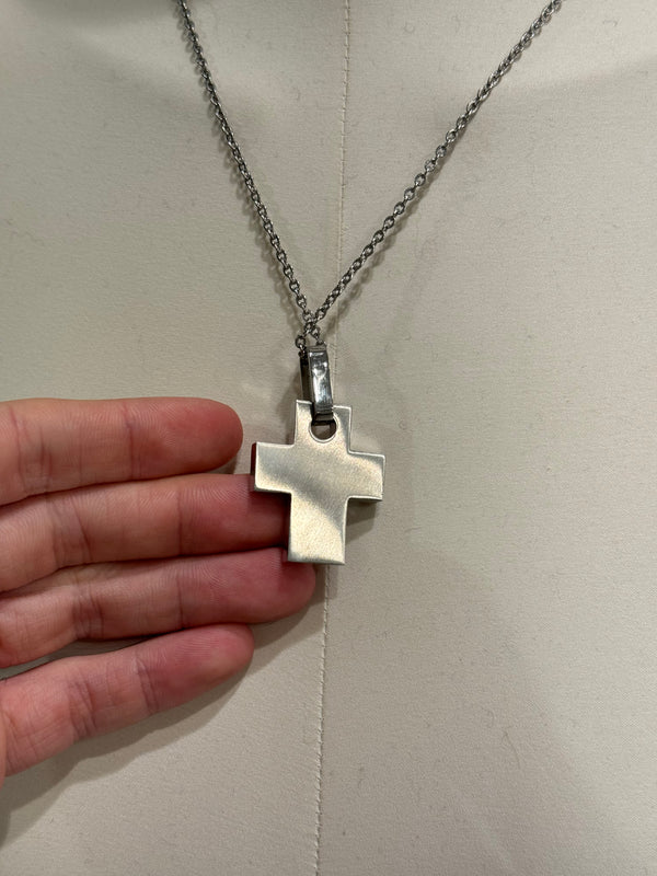 2000s Cavalli cross necklace