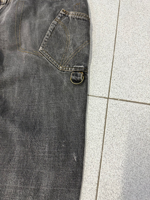 AW2003 D&G heavy baggy asymmetrical jeans