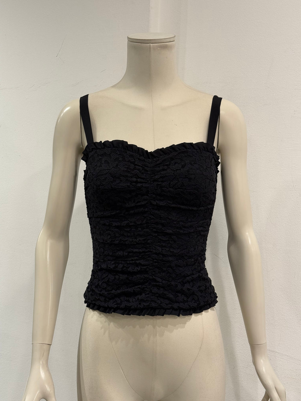 2000s Dolce & Gabbana silk lace camisole top