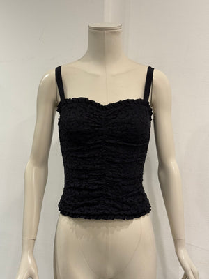 2000s Dolce & Gabbana silk lace camisole top