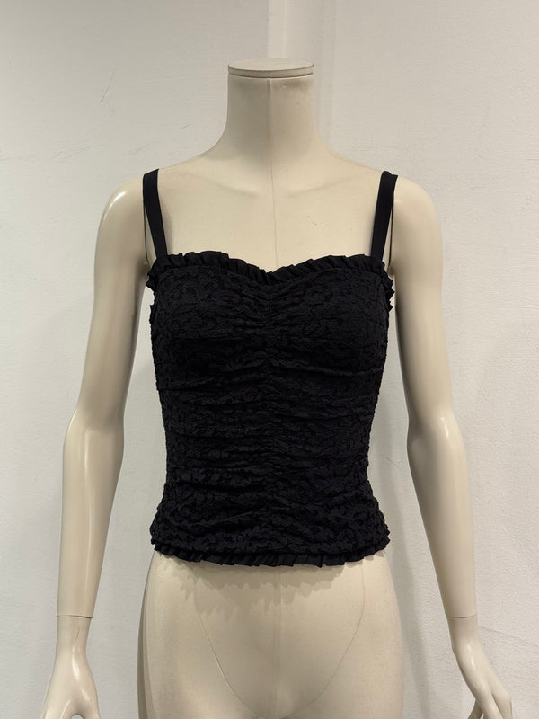 2000s Dolce & Gabbana silk lace camisole top