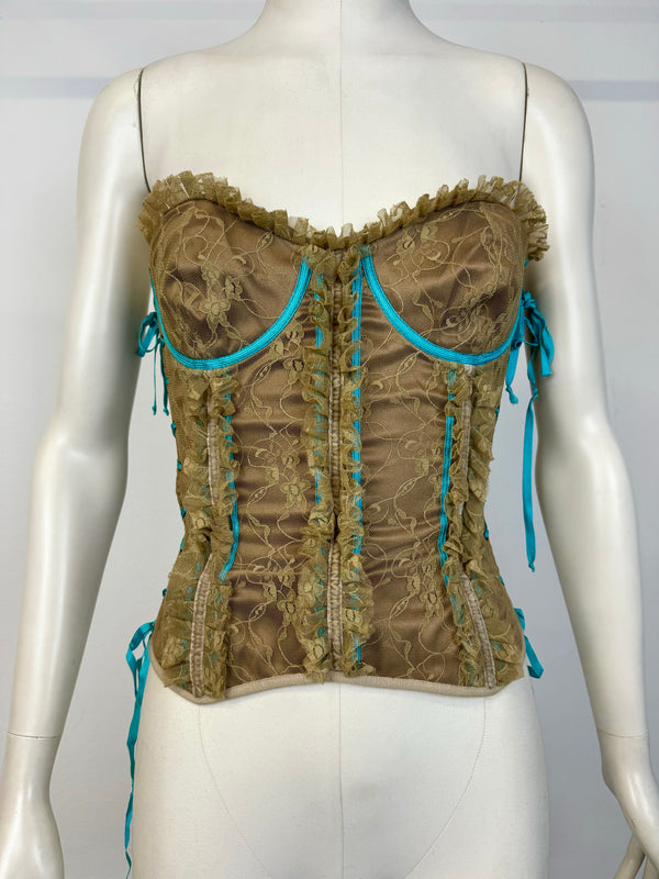 S/S 2002 Dolce & Gabbana runway Lace-Up Corset Top