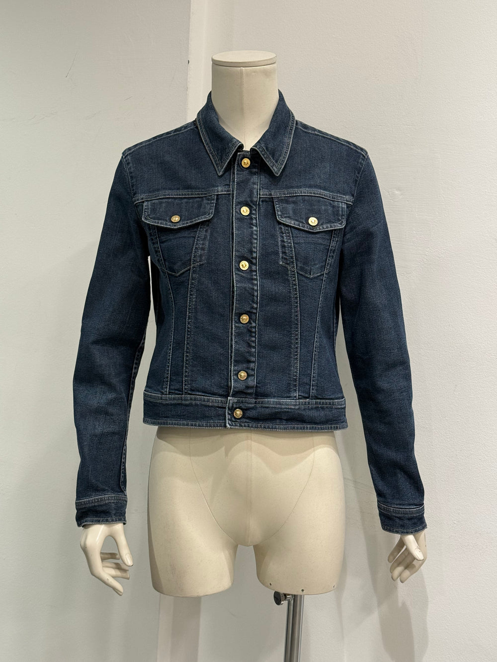 2000s Versace raw denim jacket
