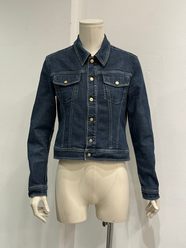 2000s Versace raw denim jacket