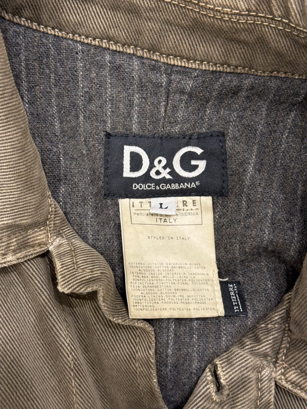 A/W2003 Dolce & Gabbana multi zip denim jacket