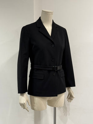2000s Prada belted tailored jacket