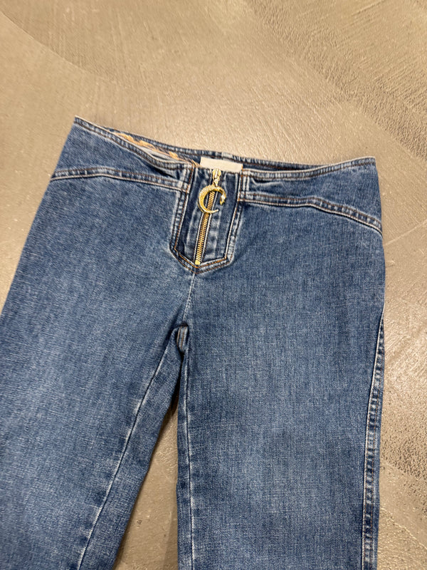 2000s Roberto Cavalli waistless low rise jeans
