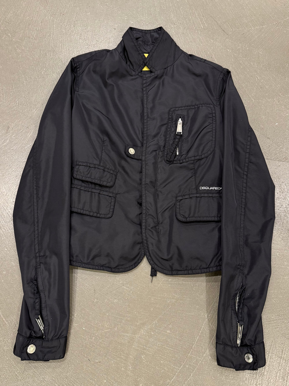 2000s Dsquared2 multi-pocket cropped jacket