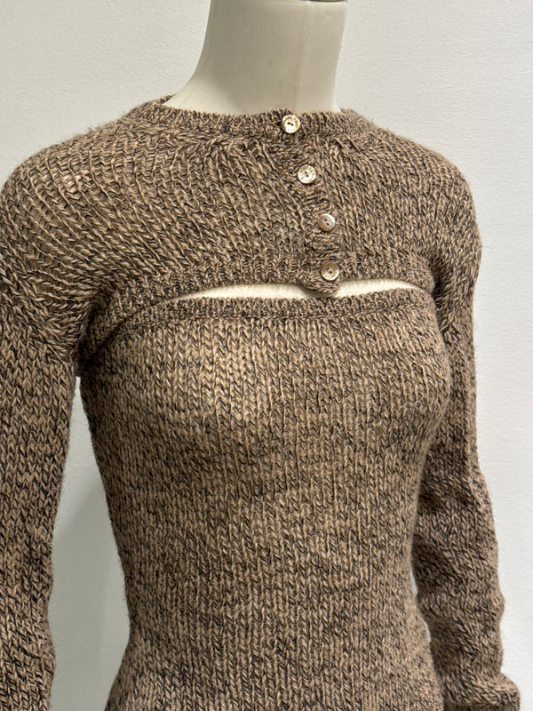 S/S1999 Dolce & Gabbana runway cropped cardigan + top set