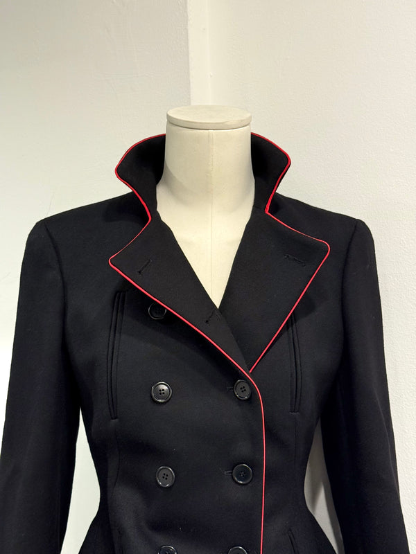 A/W2011 Alexander McQueen runway double breasted officer wool military jacket