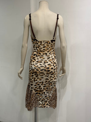2000s Cavalli leopard print dress