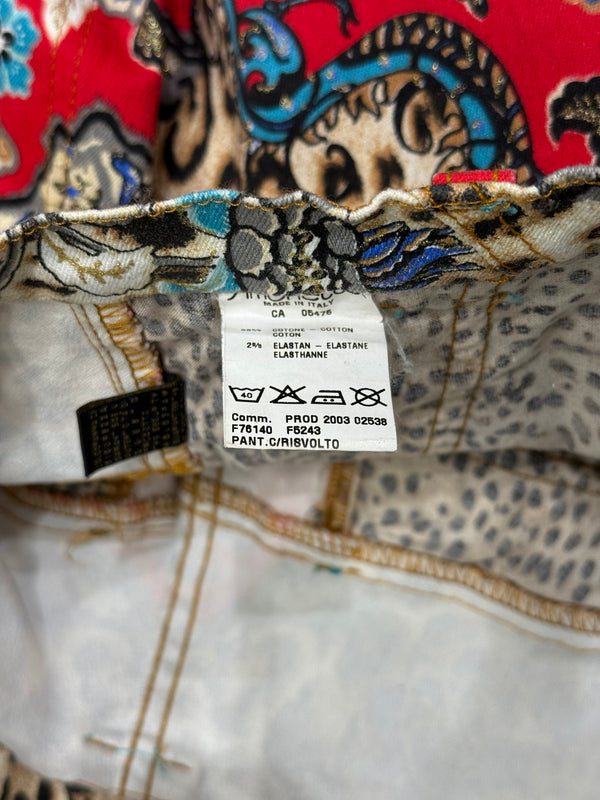 2000s Roberto Cavalli floral printed shorts