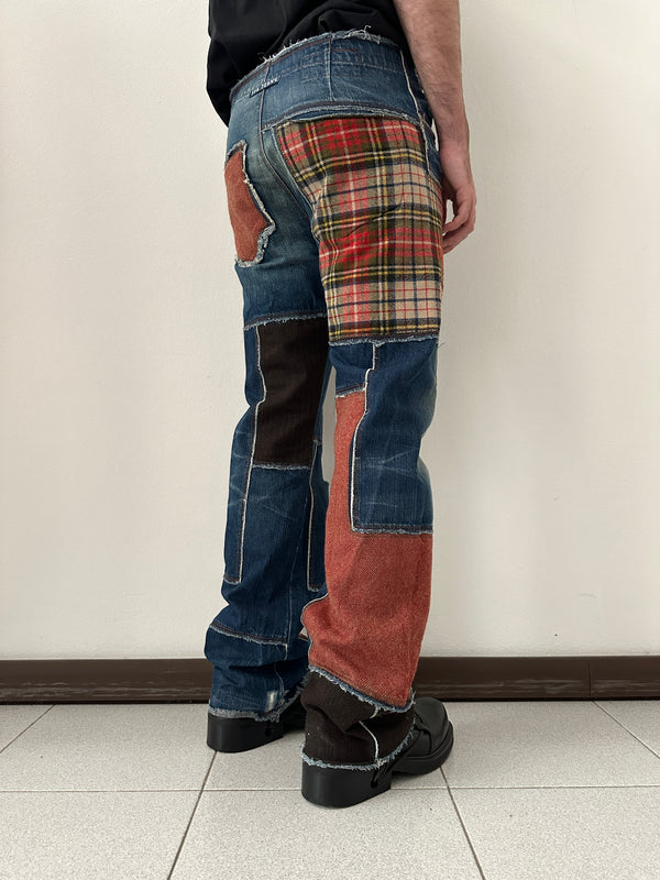 1990s Jean Paul Gaultier patchwork jeans