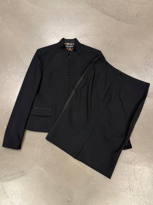 2003 Dolce & Gabbana tailored skirt suit with mandarin collar
