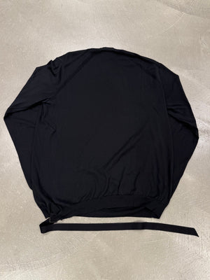 2000s Ann Demeulemeester ribbon back raglan sweatshirt