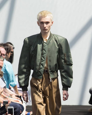 S/S2017 Balenciaga by Demna runway cropped boxy bomber jacket with padded shoulders