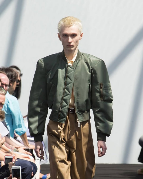 S/S2017 Balenciaga by Demna runway cropped boxy bomber jacket with padded shoulders