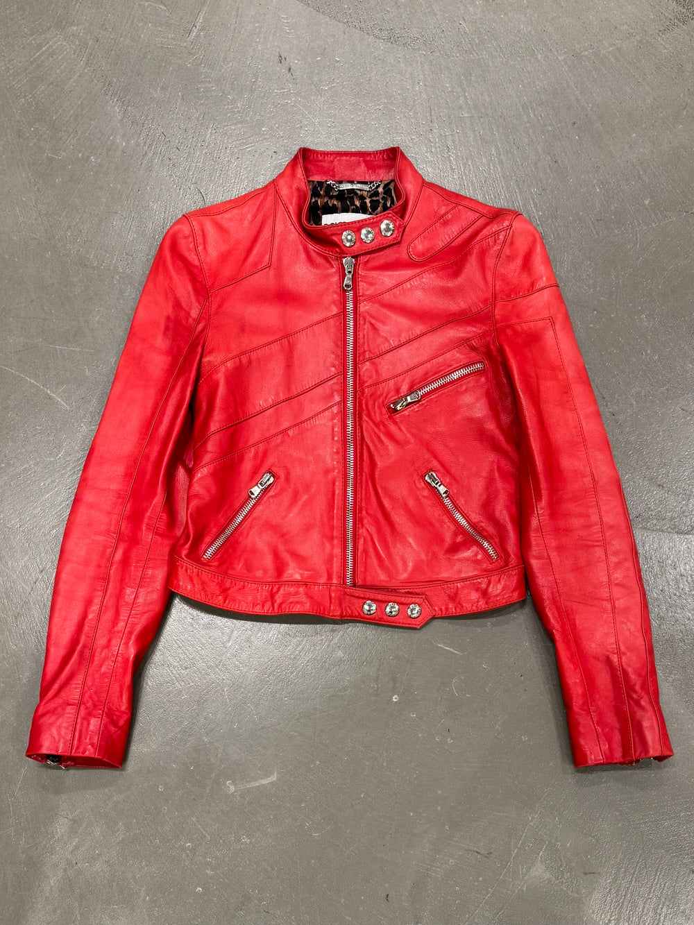 S/S2001 Dolce & Gabbana runway biker leather jacket