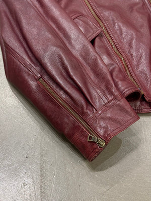 1990s Gianni Versace Double-Zip Leather Biker bomber Jacket