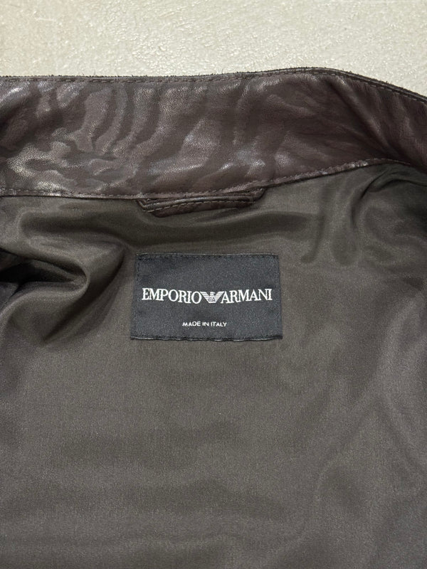 2014 Emporio Armani camo leather jacket