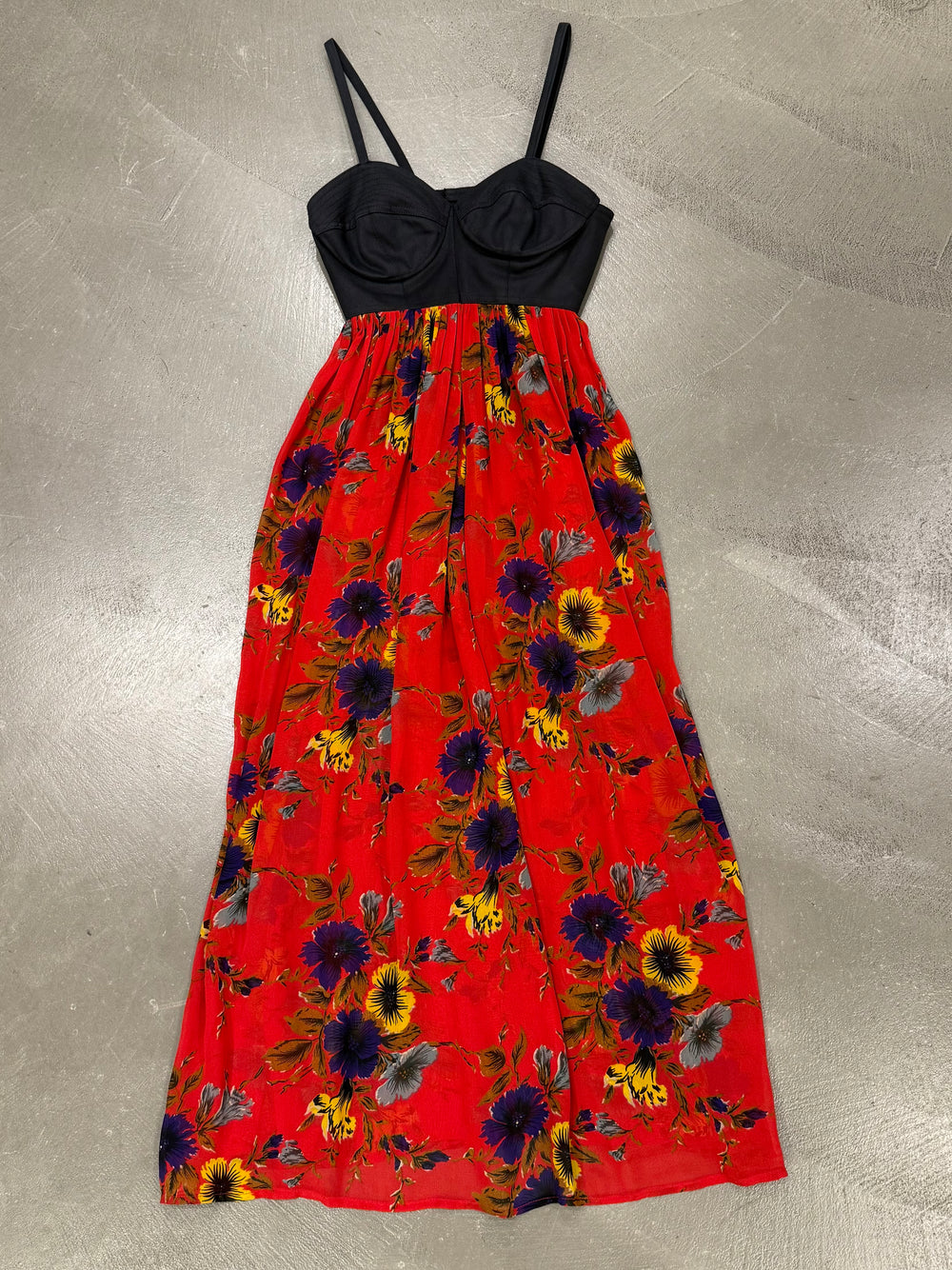 1990s Jean Paul Gaultier corseted floral dress