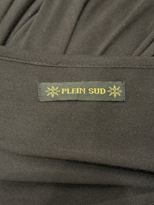 Plein Sud draped sleeveless top with chain detailing