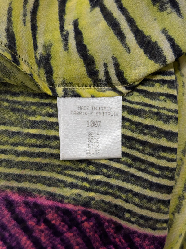S/S2001 Roberto Cavalli psychedelic illusion blouse top / mini dress