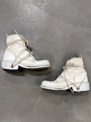 1990s Dirk Bikkembergs distressed leather lace-through boots