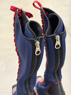 S/S2017 Versace iconic runway neoprene multi color high boots