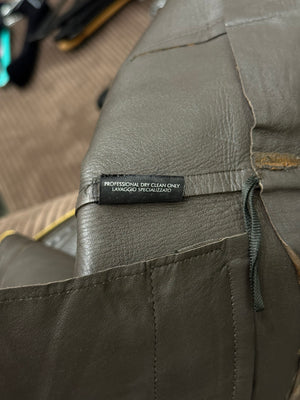 F/W2000 Gucci leather zip mini skirt