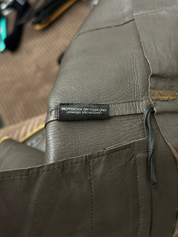 F/W2000 Gucci leather zip mini skirt