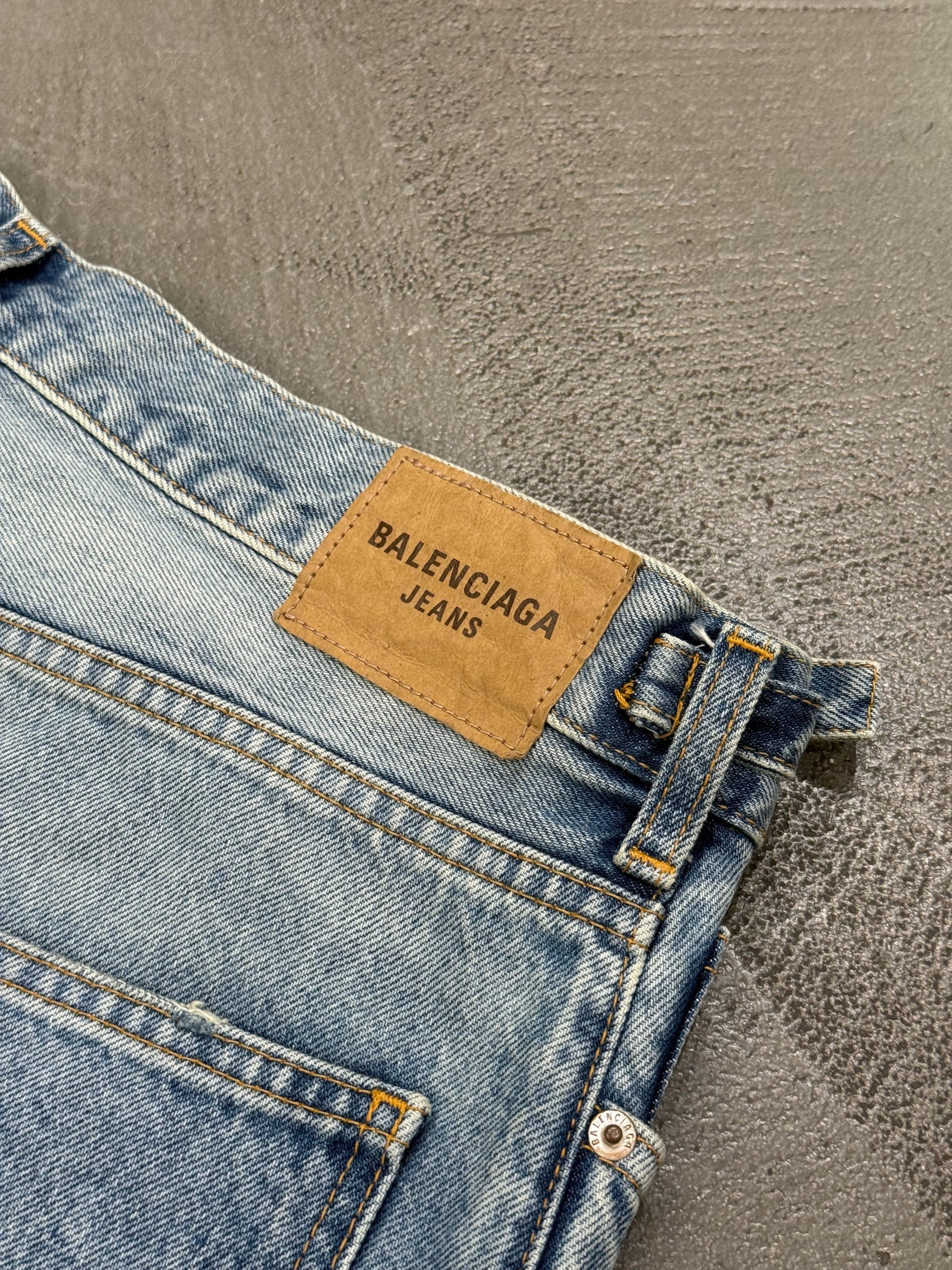 S/S2022 Balenciaga skater destroyed baggy denim