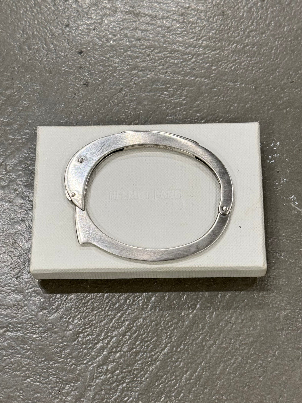 S/S2004 Helmut Lang runway handcuff metal bracelet