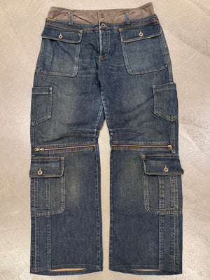 A/W2003 Dolce & Gabbana double waisted cargo pants