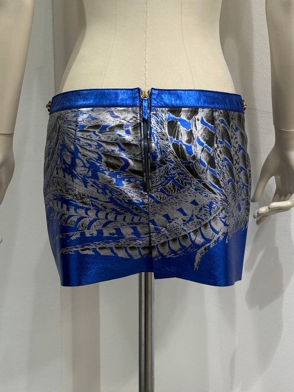 2000s Roberto Cavalli mini leather skirt